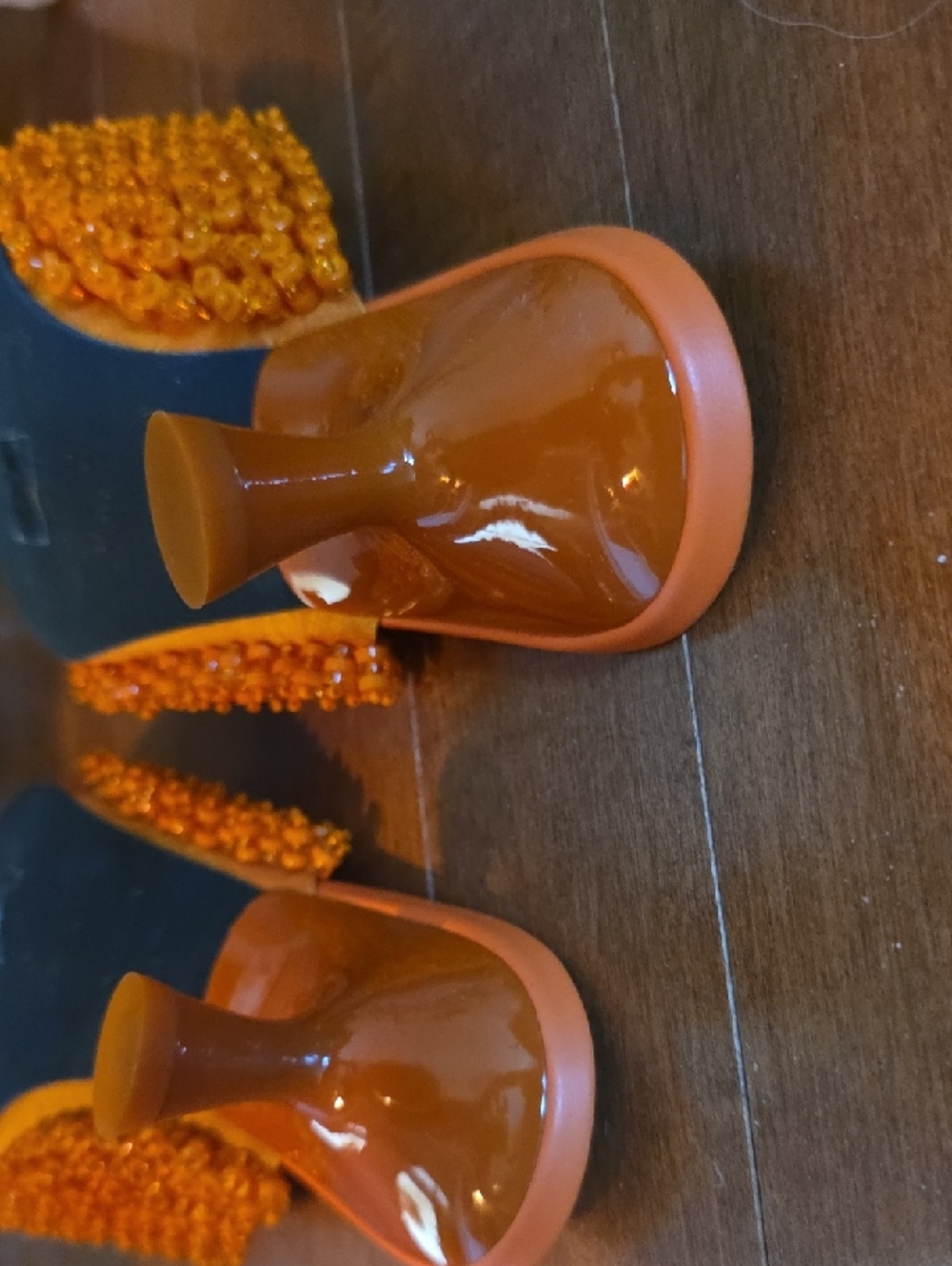 Simon Miller Orange Beaded Slide Sandals - Picture 6 of 6